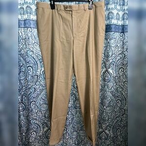 Riviera By Jack Victor Men's 42R Beige Dress Pants 42x33 Loro Piana Super 130's